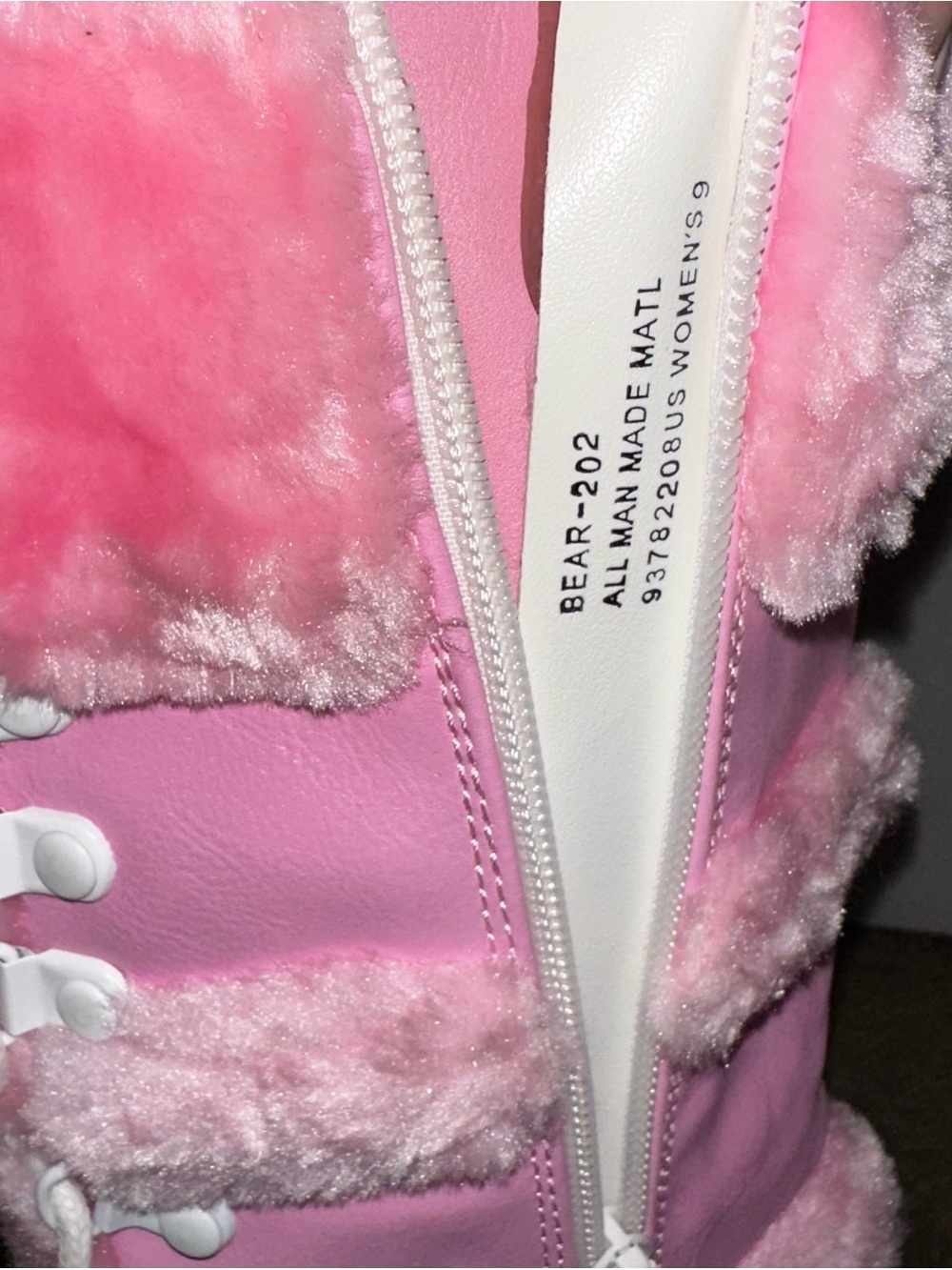 Demonia Bear 202 Baby Pink Faux Leather Platform Boots NEW 9 - Picture 7 of 13